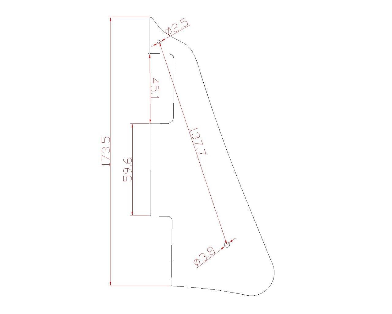 Dopro LP Guitar Pickguard and LP Stainless Steel Bracket with Black Steel Mounting Screws for USA Les Paul Black pearl